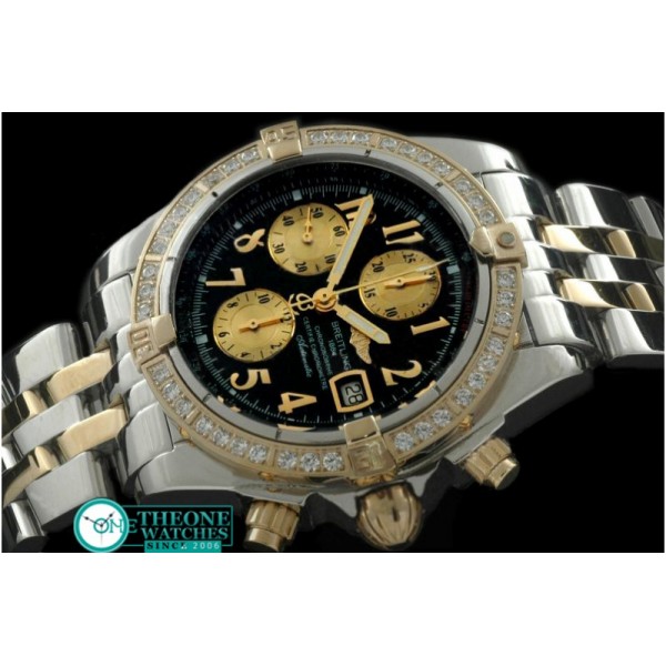 Breitling - Chronomat Evo SS/YG Black Roman A-7750 28800