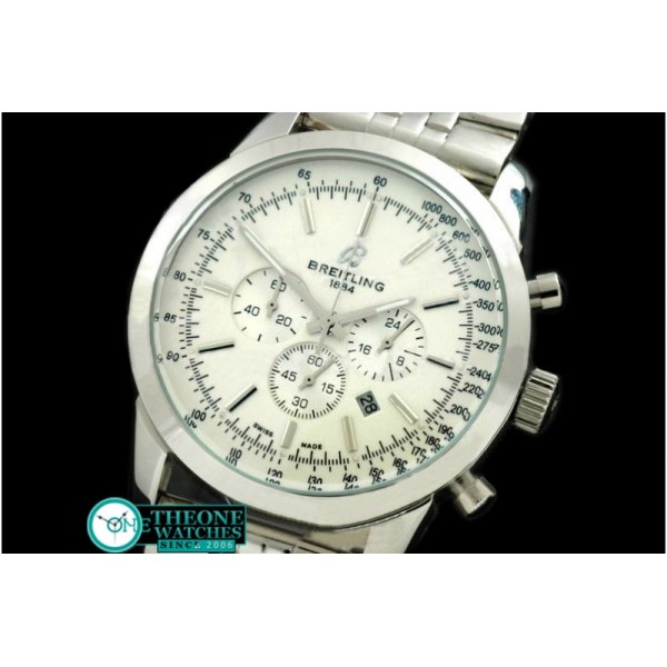 Breitling - TransOcean Chrono SS/SS White Jap OS20 Qtz