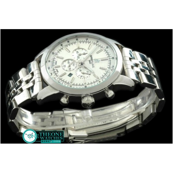 Breitling - TransOcean Chrono SS/SS White Jap OS20 Qtz