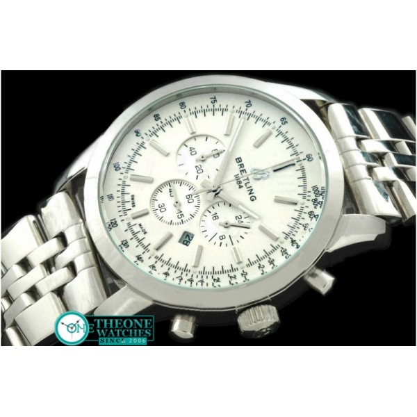 Breitling - TransOcean Chrono SS/SS White Jap OS20 Qtz