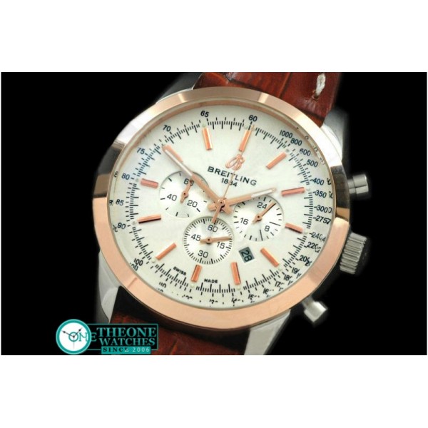 Breitling - TransOcean Chrono SS/YG/LE White Jap OS20 Qtz