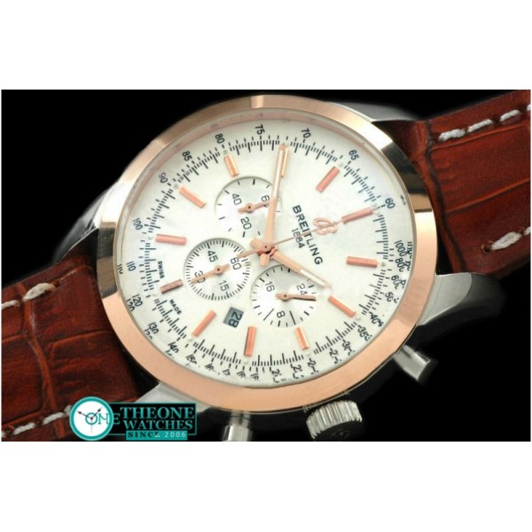 Breitling - TransOcean Chrono SS/YG/LE White Jap OS20 Qtz