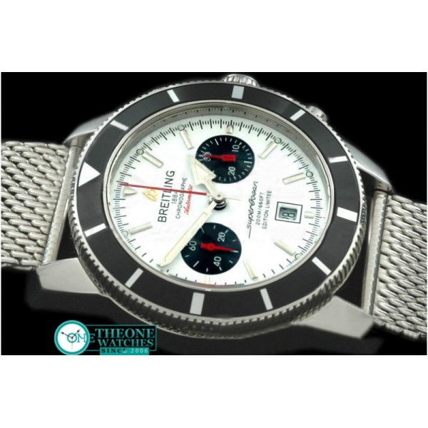 Breitling - Superocean 2010 Heritage Chrono SS/ME White A-7750