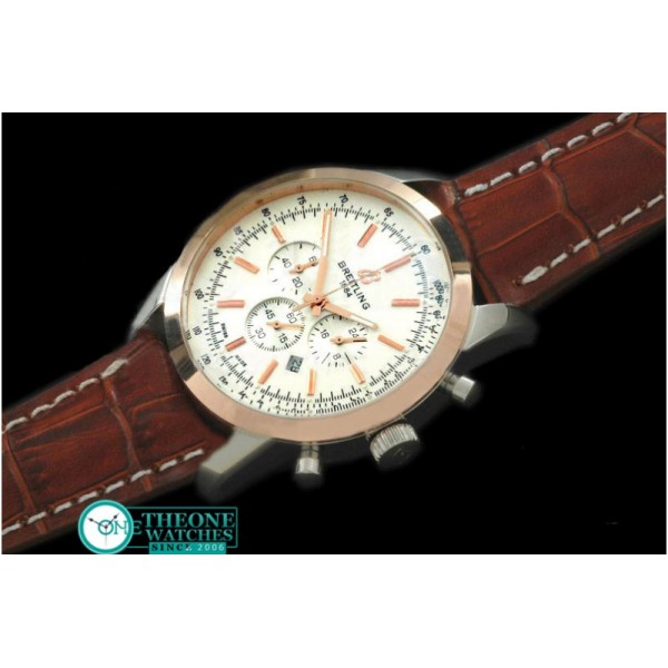 Breitling - Ladies TransOcean Chrono SS/YG/LE White Jap OS20 Qtz