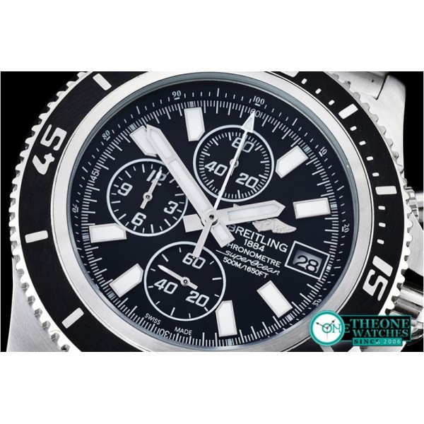 Breitling - Superocean Abyss 44 SS/SS Blk/Wht VK Quartz