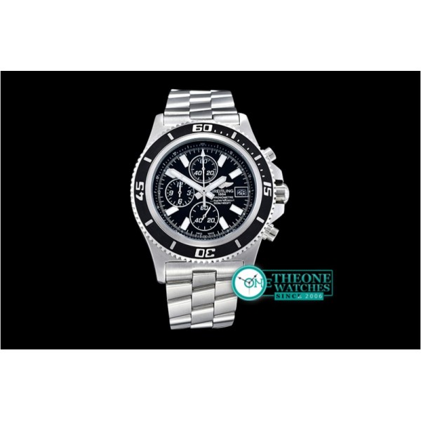 Breitling - Superocean Abyss 44 SS/SS Blk/Wht VK Quartz