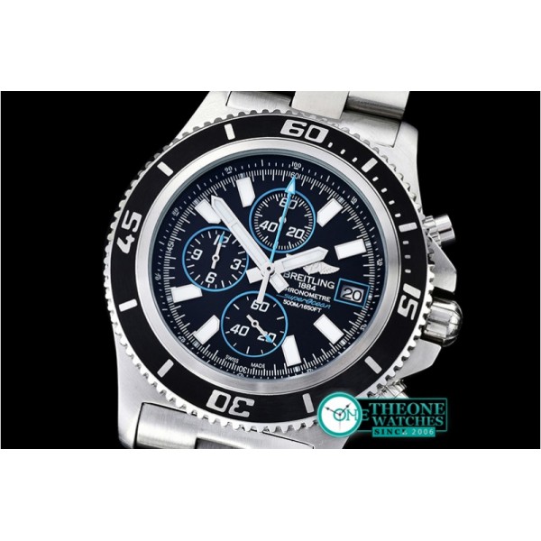 Breitling - Superocean Abyss 44 SS/SS Blk/Blue VK Quartz