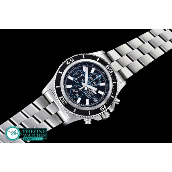 Breitling - Superocean Abyss 44 SS/SS Blk/Blue VK Quartz