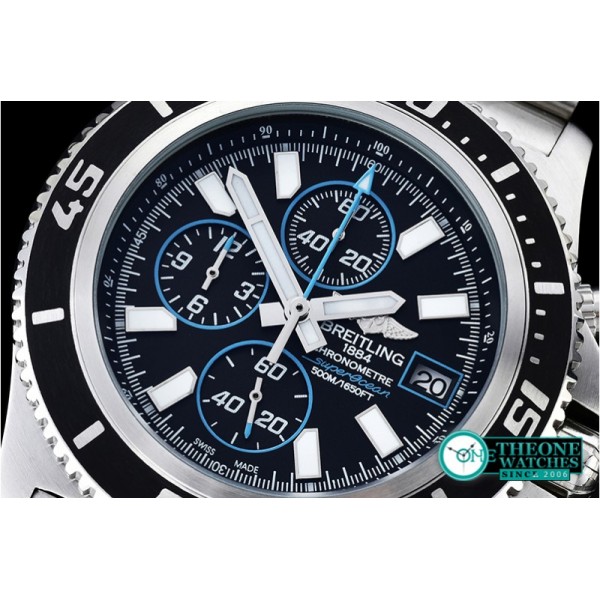 Breitling - Superocean Abyss 44 SS/SS Blk/Blue VK Quartz