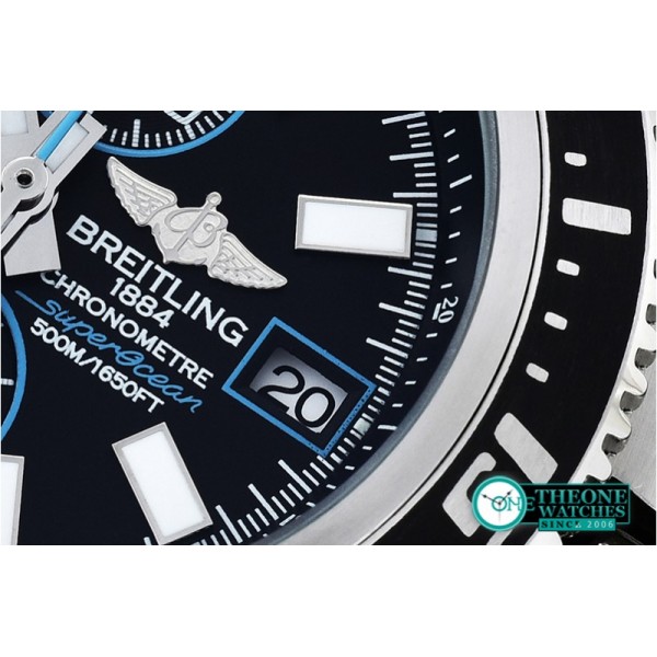 Breitling - Superocean Abyss 44 SS/SS Blk/Blue VK Quartz