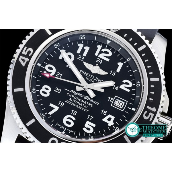 Breitling - SuperOcean 44mm SS/RU Black Num Noob Asia 2824