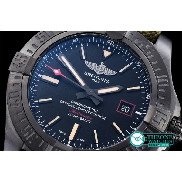 Breitling - Avenger BlackBird 44mm DLC/TI/NY/Grn Black GF A2824