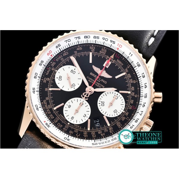 Breitling - Navitimer B01 RG/LE Black/White JF A7750 Mod