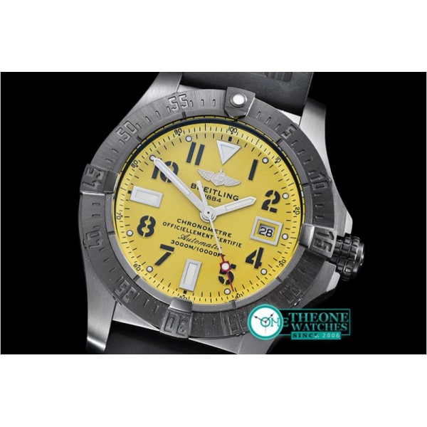 Breitling - Avenger Seawolf BlackSteel DLC/RU Yellow HF Asia 2836