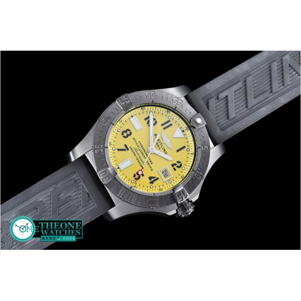 Breitling - Avenger Seawolf BlackSteel DLC/RU Yellow HF Asia 2836