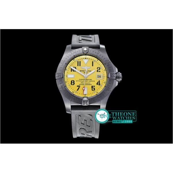 Breitling - Avenger Seawolf BlackSteel DLC/RU Yellow HF Asia 2836