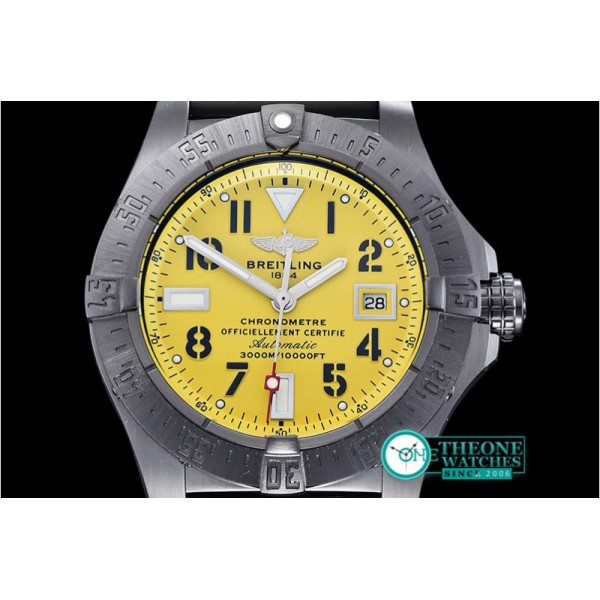 Breitling - Avenger Seawolf BlackSteel DLC/RU Yellow HF Asia 2836