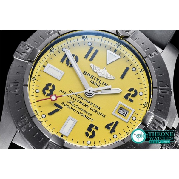 Breitling - Avenger Seawolf BlackSteel DLC/RU Yellow HF Asia 2836