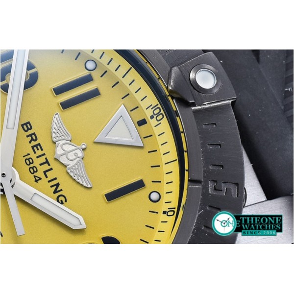 Breitling - Avenger Seawolf BlackSteel DLC/RU Yellow HF Asia 2836