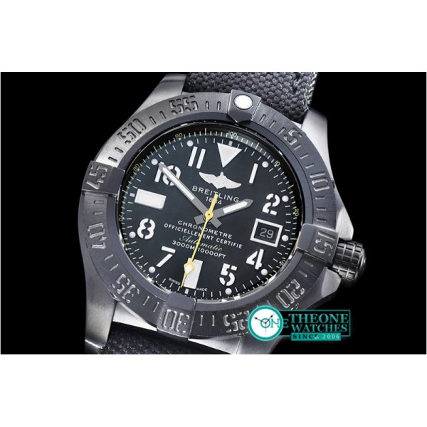 Breitling - Avenger II Seawolf DLC/NY Black/Yllw ANF Asia 2836