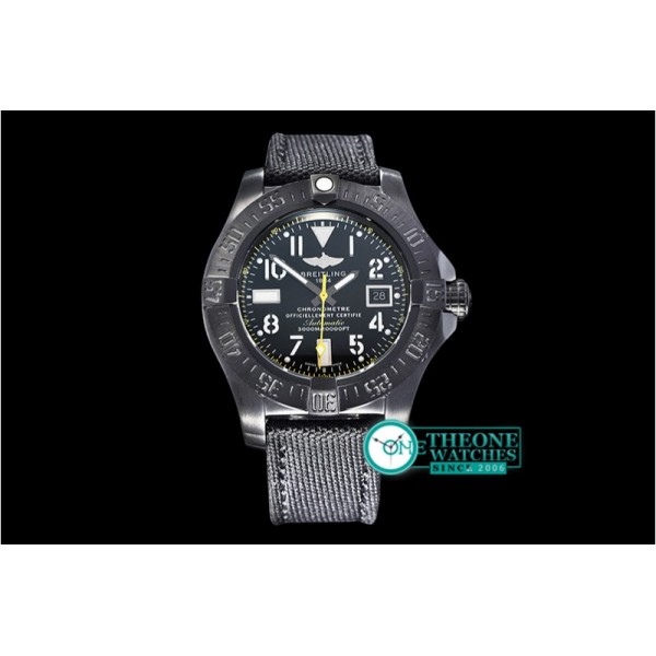 Breitling - Avenger II Seawolf DLC/NY Black/Yllw ANF Asia 2836