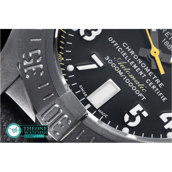 Breitling - Avenger II Seawolf DLC/NY Black/Yllw ANF Asia 2836