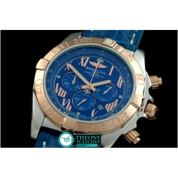 Breitling - Chronomat B01 SS/YG/LE Blue Roman Jap OS20 Qtz