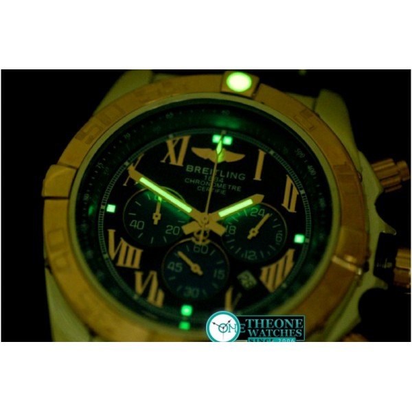 Breitling - Chronomat B01 SS/YG/LE Blue Roman Jap OS20 Qtz