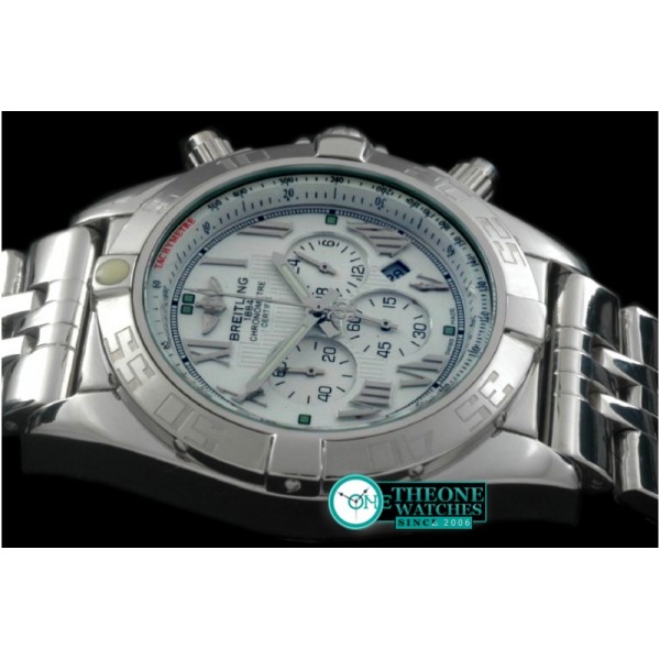 Breitling - Chronomat B01 SS/RU White Roman Jap OS20 Qtz