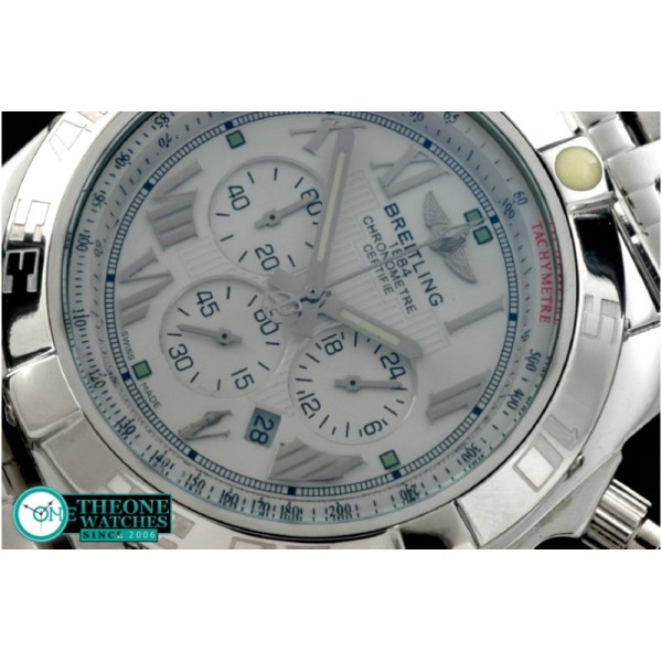 Breitling - Chronomat B01 SS/RU White Roman Jap OS20 Qtz