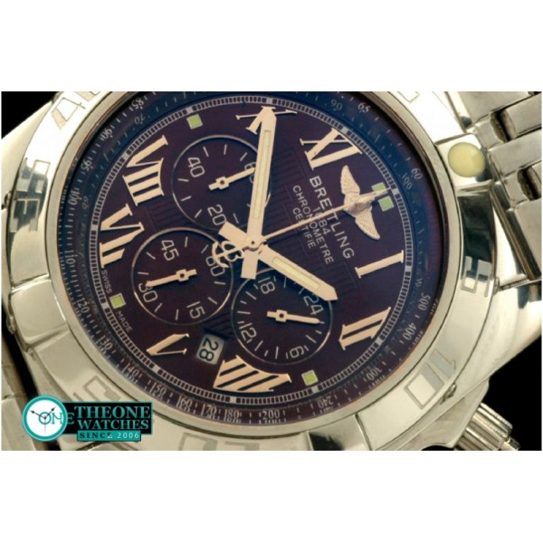 Breitling - Chronomat B01 SS/RU Blue Roman Jap OS20 Qtz