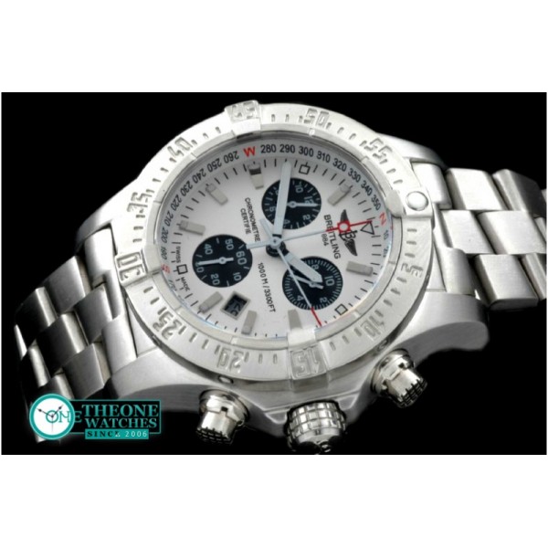 Breitling - Seawolf Chrono SS/SS White Stk Swiss Eta Qtz 251.262