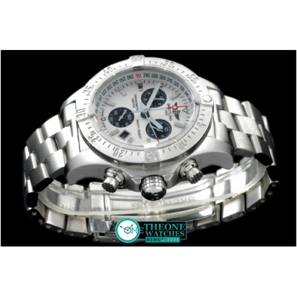 Breitling - Seawolf Chrono SS/SS White Stk Swiss Eta Qtz 251.262