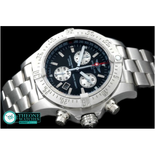 Breitling - Seawolf Chrono SS/SS Black Stk Swiss Eta Qtz 251.262