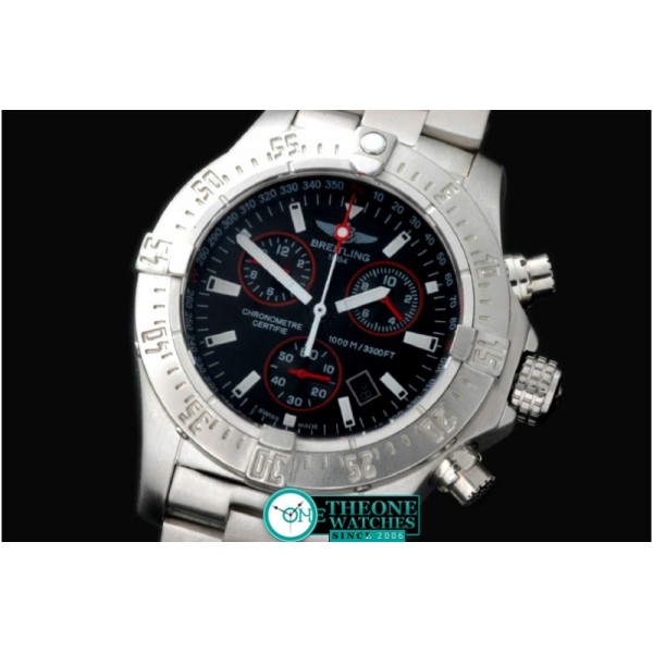 Breitling - Seawolf Chrono SS/SS Black Stk Swiss Eta Qtz 251.262