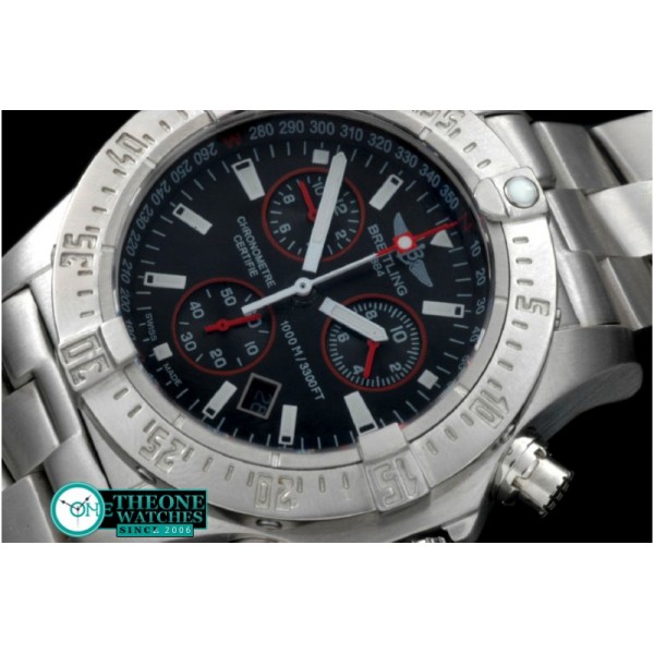 Breitling - Seawolf Chrono SS/SS Black Stk Swiss Eta Qtz 251.262