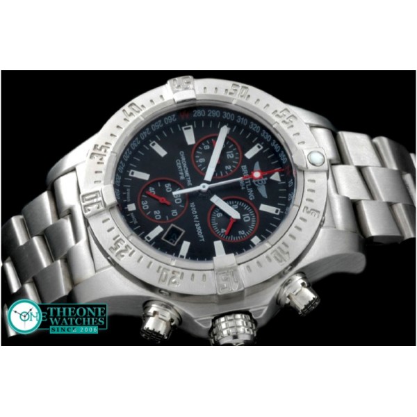 Breitling - Seawolf Chrono SS/SS Black Stk Swiss Eta Qtz 251.262