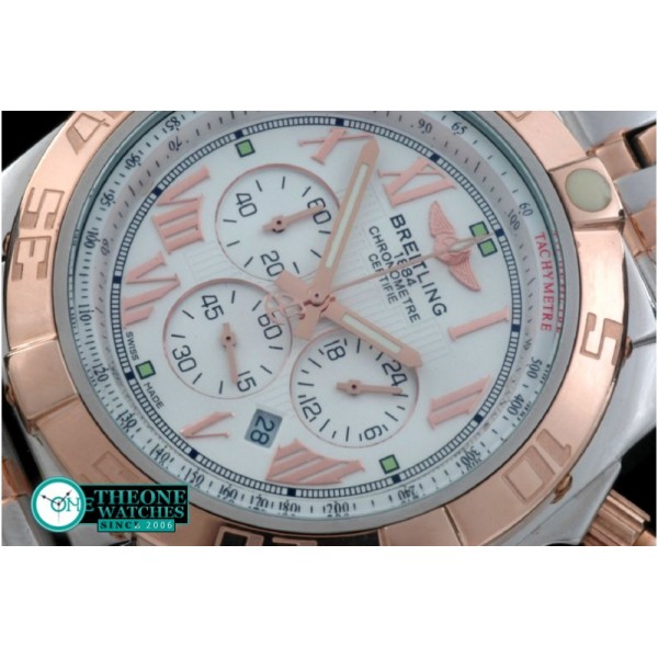 Breitling - Chronomat B01 SS/YG TT White Roman Jap OS20 Qtz