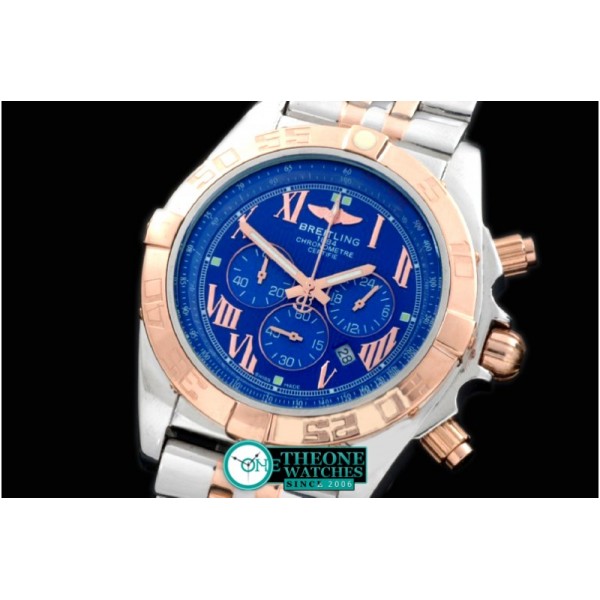 Breitling - Chronomat B01 SS/YG TT Blue Roman Jap OS20 Qtz