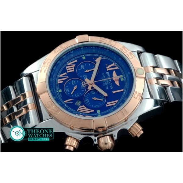 Breitling - Chronomat B01 SS/YG TT Blue Roman Jap OS20 Qtz