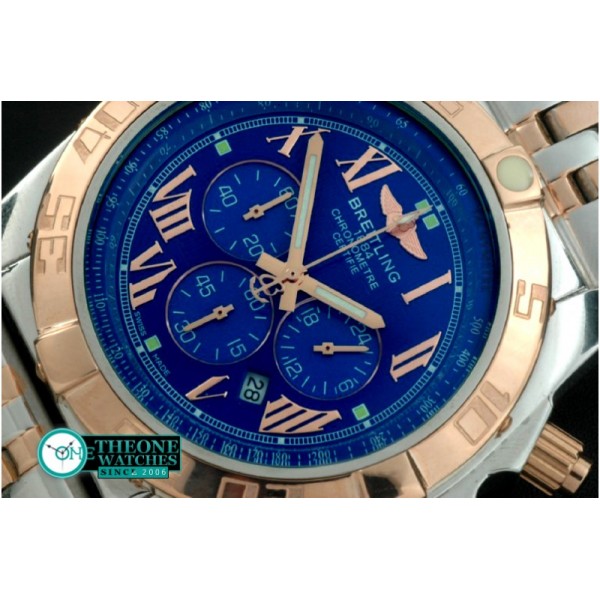 Breitling - Chronomat B01 SS/YG TT Blue Roman Jap OS20 Qtz