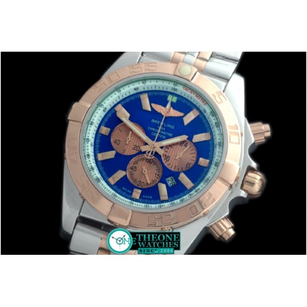 Breitling - Chronomat B01 SS/YG TT Blue Stick Jap OS20 Qtz