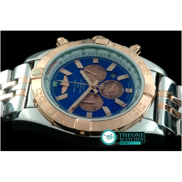 Breitling - Chronomat B01 SS/YG TT Blue Stick Jap OS20 Qtz