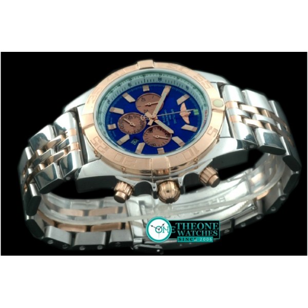 Breitling - Chronomat B01 SS/YG TT Blue Stick Jap OS20 Qtz