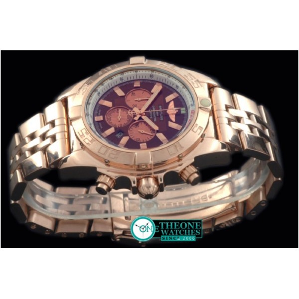 Breitling - Chronomat B01 RG/RG Brown Stick Jap OS20 Qtz