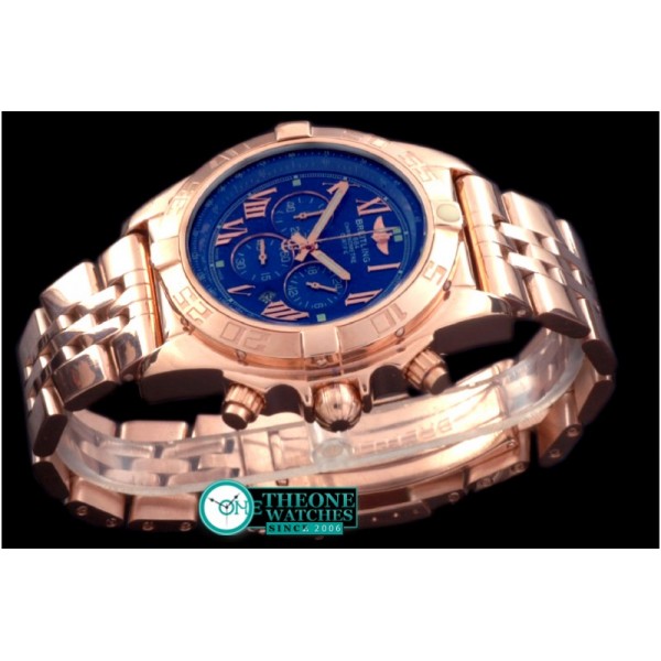 Breitling - Chronomat B01 RG/RG Blue Roman Jap OS20 Qtz