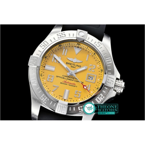 Breitling - Avenger II Seawolf SS/RU Yellow Num/Stk GF Asia 2836