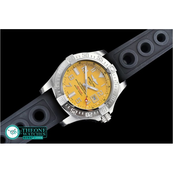 Breitling - Avenger II Seawolf SS/RU Yellow Num/Stk GF Asia 2836