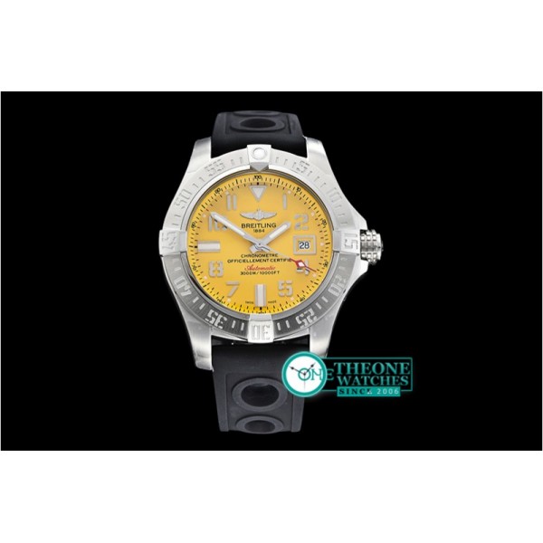 Breitling - Avenger II Seawolf SS/RU Yellow Num/Stk GF Asia 2836