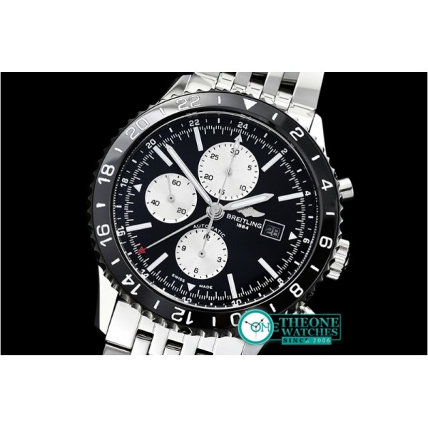 Breitling - Chronoliner 46mm GMT Navi SS/SS Black/White Asia 7750